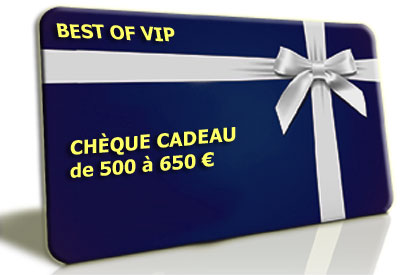 Chèque Cadeau 500 à 650 €- <b><font color=red>valeur du chèque cadeau de 500 € à 650 € par tranche de 50 €</font></b> - (00) - réf:CHKDO500