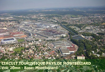 Vol en Hélicoptère - découverte du pays de montbéliard - <b><font color=red>vol de 20mn</font> - tarif par personne</b> - base Montbéliard (25) - réf:HTFC_MAH