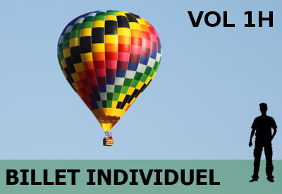 Vol en Montgolfière - <b><font color=red>Billet Individuel vol 1H</font></b> - tarif pour 1 personne - base de dole (39) - réf:BAFC_AJM